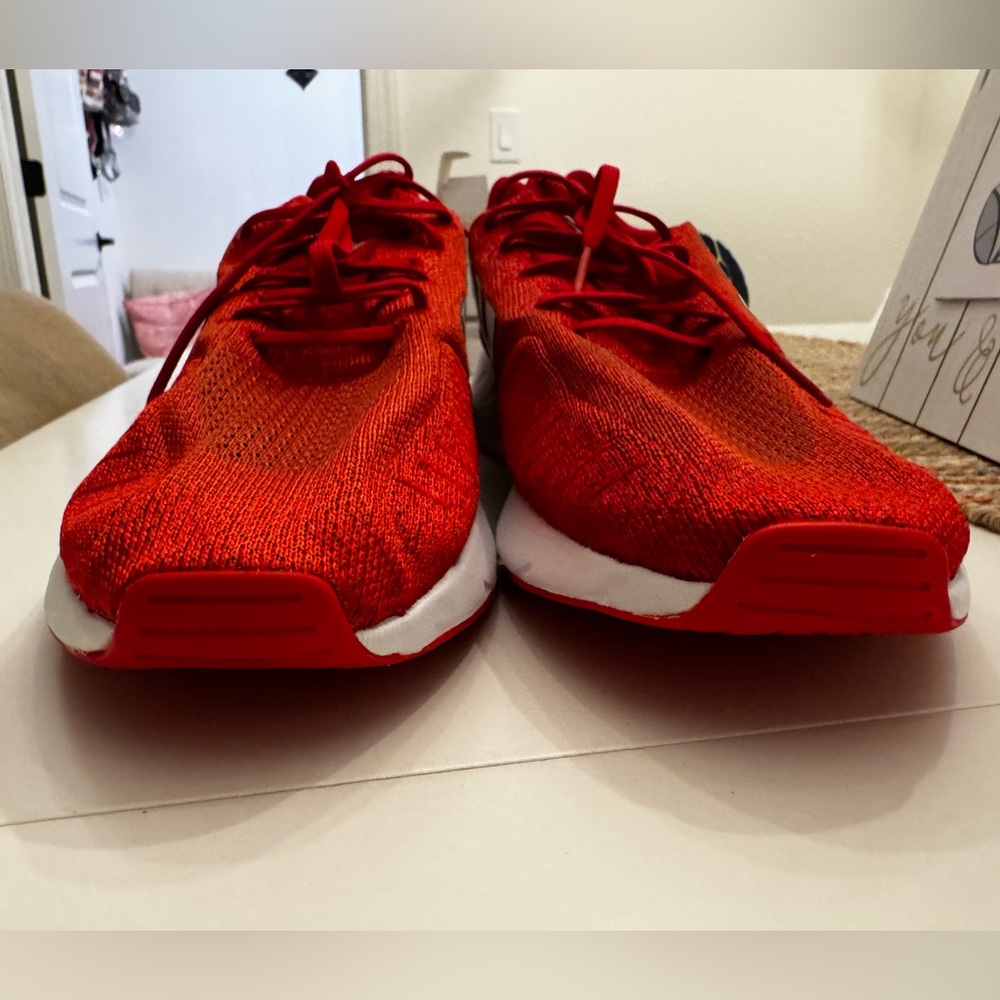 Adidas Red Knit Running Sneakers | Lightweight Trainer | Men’s - Picture 2 of 8